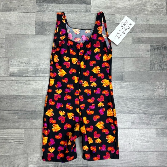 Stonewear Black Fire Hearts Unitard L - Picture 6 of 6